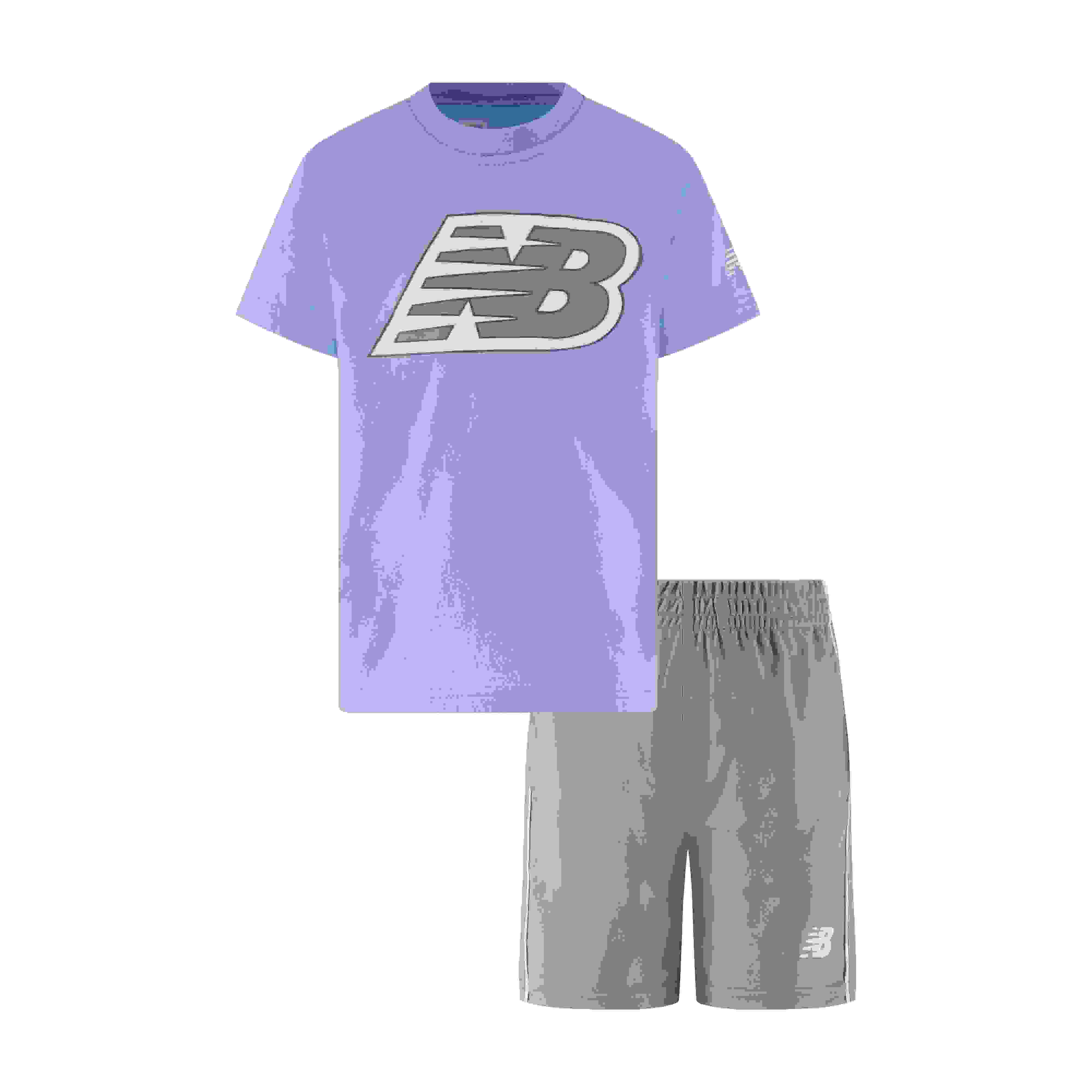 New Balance Electric Sky Short Little Boys' Slate Set